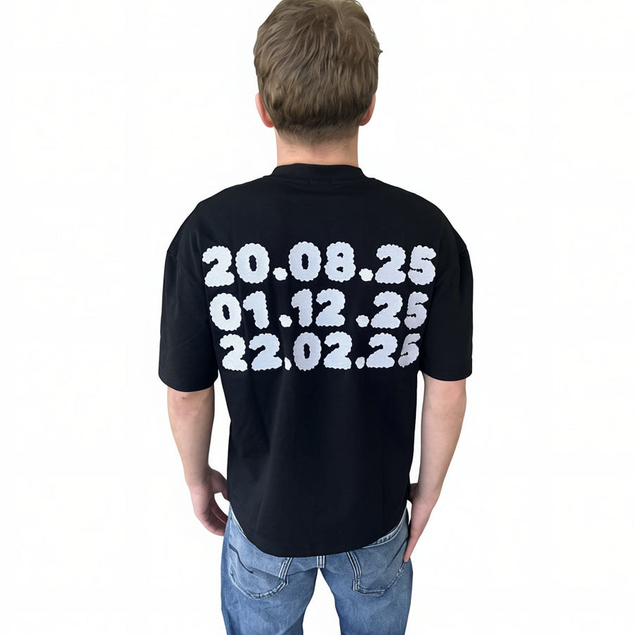 AELTO T-Shirt 098 (Black with dates)