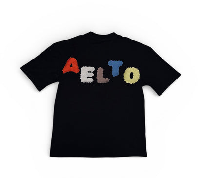 AELTO T-SHIRT 097 (Black with colours)